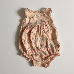 Peach Floral bubble romper - Old Navy